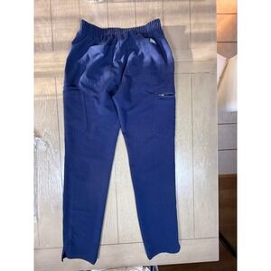 FIGS Yola Scrub Pants Women XS Navy Blue Technical Collection Cargo Slim Leg